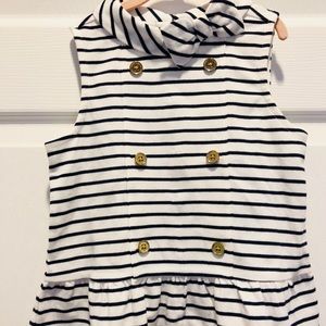 NWT Janie and Jack, Black & white stripes, top sz5